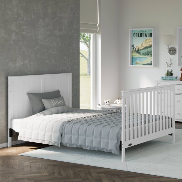 Graco Hadley 4-in-1 Convertible Crib and Changer with Drawer (White) - MadeInUSA - Image 3