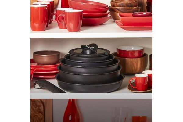T-Fal Ingenio Expertise Aluminum Nonstick 13-Piece Cookware Set - Black - MadeInUSA - Image 3