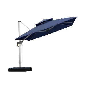 Purple Leaf 9ft Patio Umbrella Outdoor Square Umbrella Large Cantilever Umbrella Windproof Offset Umbrella Heavy Duty Sun Umbrel - MadeInUSA