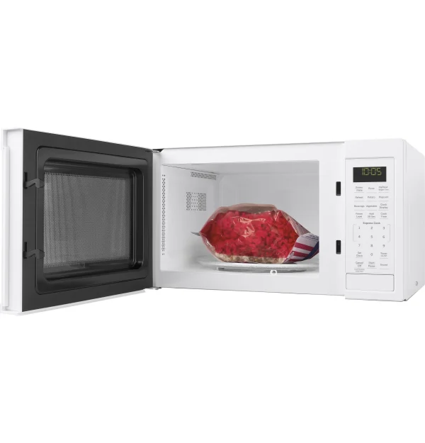 GE? 0.9 Cubic Foot Capacity Countertop Microwave Oven, White, JES1095DMWW - MadeInUSA - Image 3