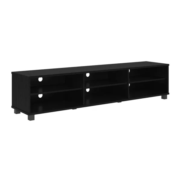CorLiving Hollywood 3-Shelf Engineered Wood TV Stand for TVs up to 85"in Black - MadeInUSA - Image 9