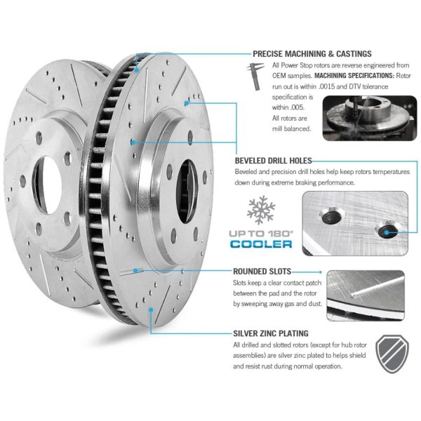 Power Stop K1618 - Front and Rear Z23 Evolution Sport Brake Kit - MadeInUSA - Image 6