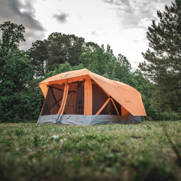 Gazelle T4 Plus 8 Person Portable Pop Up Camping Hub Orange Tent - MadeInUSA - Image 8