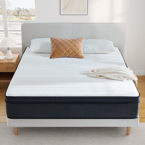 Queen Mattress, Madinog 12 inch Hybrid Mattress Medium Plush Innerspring Mattress in a Box,60X80X12 - MadeInUSA - Image 3