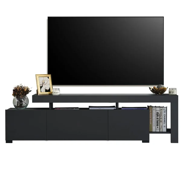 Atelier Mobili | Anthracite Gray Entertainment Center - Modern TV Stand for Up to 85"TVs - MadeInUSA - Image 5
