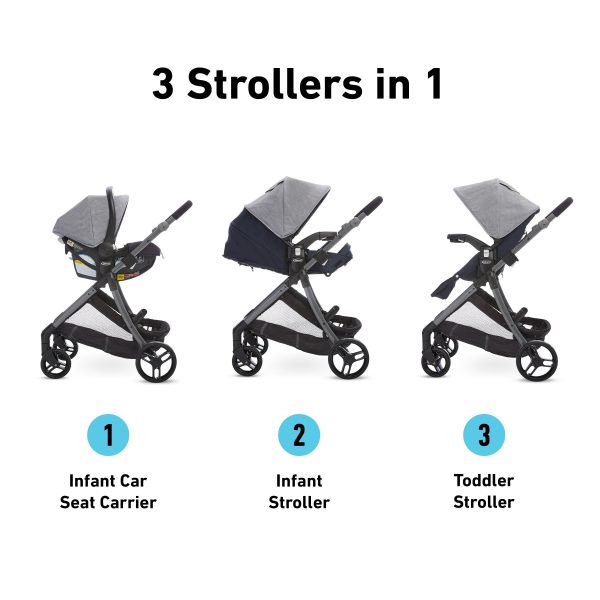 Graco Modes Closer Travel System with SnugRide 35 Lite LX Infant Car Seat Nash - MadeInUSA - Image 5
