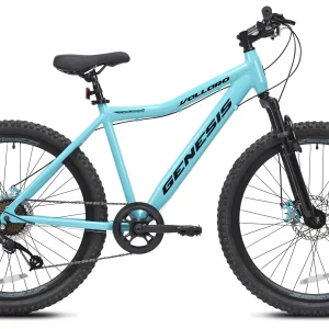 Genesis 26-inch Vallaro Women's Aluminum Mountain Bike, Light Blue - MadeInUSA