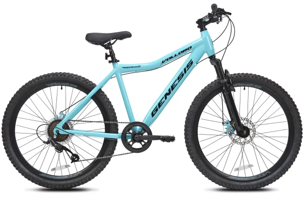 Genesis 26-inch Vallaro Women's Aluminum Mountain Bike, Light Blue - MadeInUSA