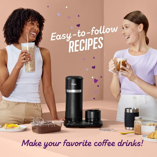 Mr. Coffee 4-in1 Single-Serve Latte, Iced, and Hot Coffee Maker, Black - MadeInUSA - Image 6