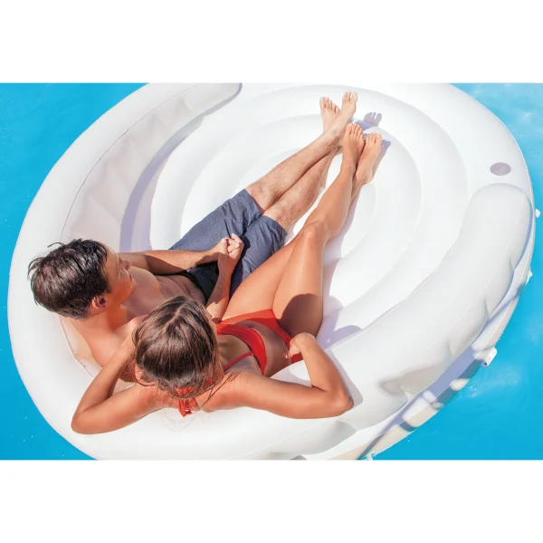 Intex Inflatable Canopy Island Float Lounge, 78.5 x 59 - MadeInUSA - Image 2