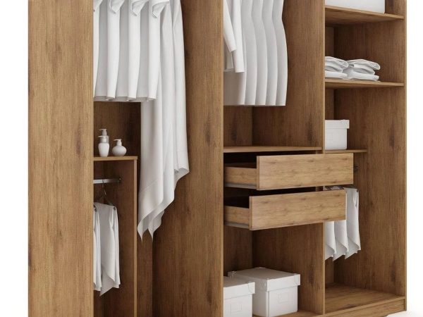 Manhattan Comfort Tatiana Midnight Blue Gramercy Wardrobe Armoire Closet - MadeInUSA - Image 6