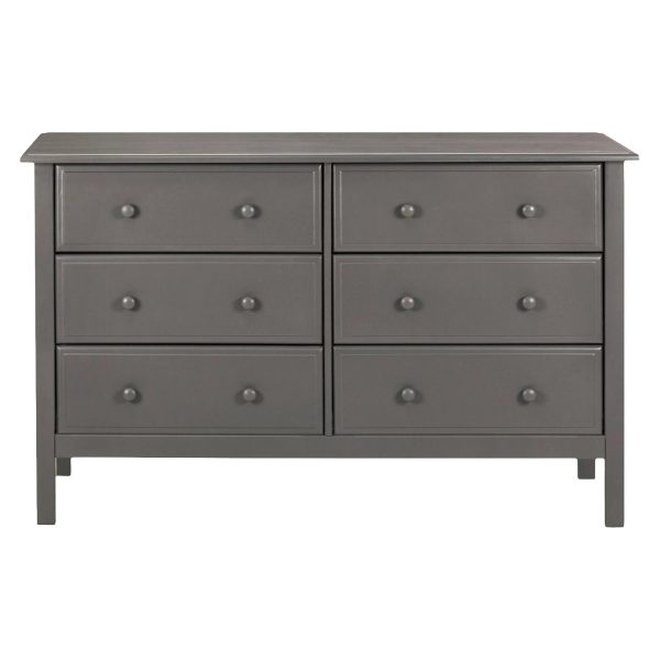 DaVinci Jayden 6 Drawer Double Dresser - Slate - MadeInUSA - Image 4