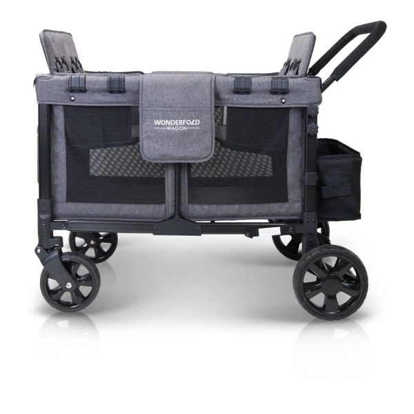 Wonderfold W4 Original Quad (4 Seater) Stroller Wagon - Black - MadeInUSA - Image 10