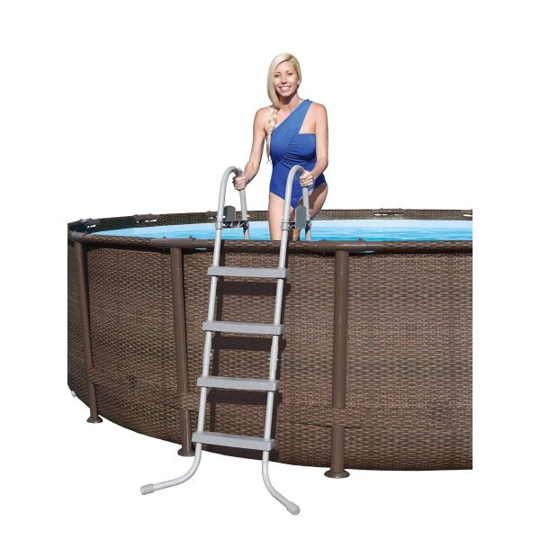 Bestway 14ft x 42in Power Steel Deluxe Above Ground Swimming Pool Set and Pump - MadeInUSA - Image 4