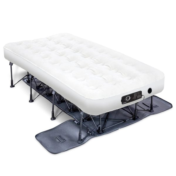 Ivation EZ-Bed Twin size, Air Mattress with Built in Pump, Deflate Defender Technology Inflatable Mattress - MadeInUSA