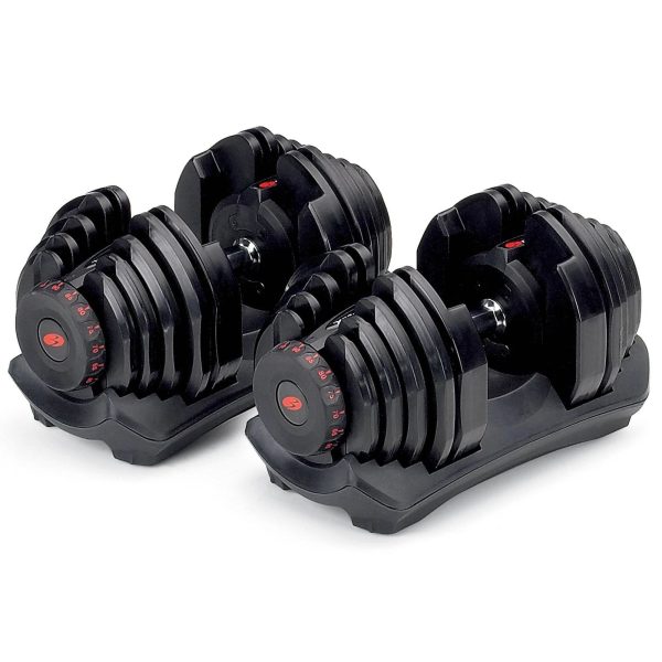 Bowflex SelectTech 1090 Workout Exercise Dumbbells w/ Adjustable Weight (2 Pack) - MadeInUSA