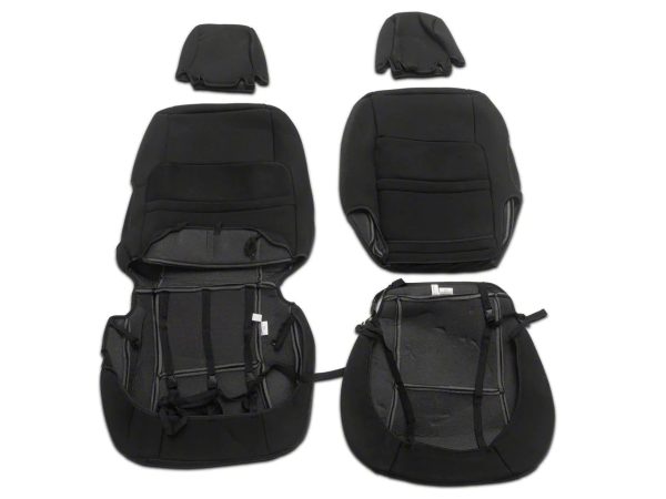 Tacoma Rough Country Neoprene Front and Rear Seat Covers; Black 91052 JK - MadeInUSA - Image 7