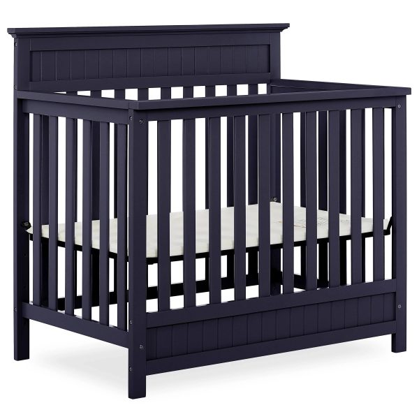 Dream On Me Harbor 4-in-1 Convertible Mini Crib in Pebble Grey - MadeInUSA