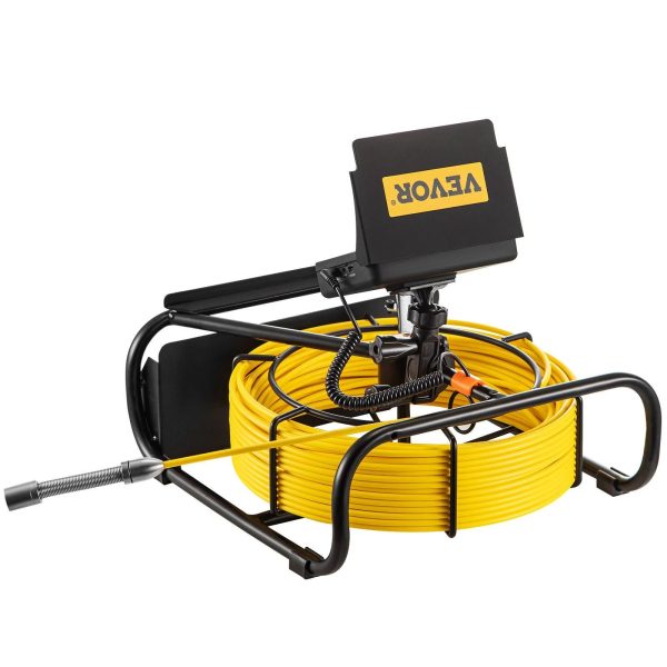 VEVOR Sewer Camera, 32.8ft 4.3-in Screen, Pipeline Inspection Camera with DVR Function and Snake Cable, Waterproof IP68 Borescope w/LED Lights - MadeInUSA - Image 4