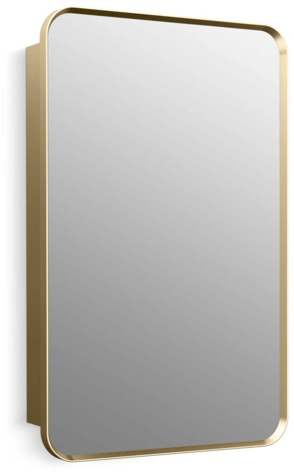 Kohler K-35570 Verdera 22" x 34" Rectangular Framed Medicine Cabinet - Moderne Brushed Gold - MadeInUSA