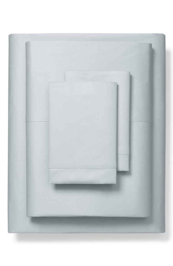 Boll & Branch Signature Hemmed Sheet Set, Full - Shore - MadeInUSA