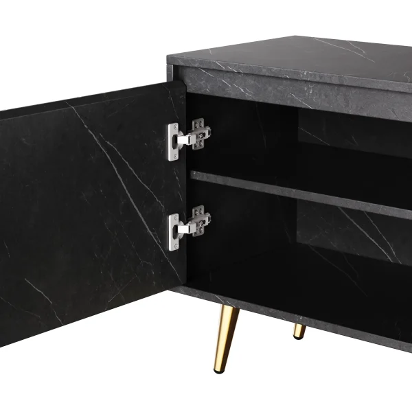 Modern TV Stand for 65"TV, Media Console Table, with Large Storage Cabinet - MadeInUSA - Image 5