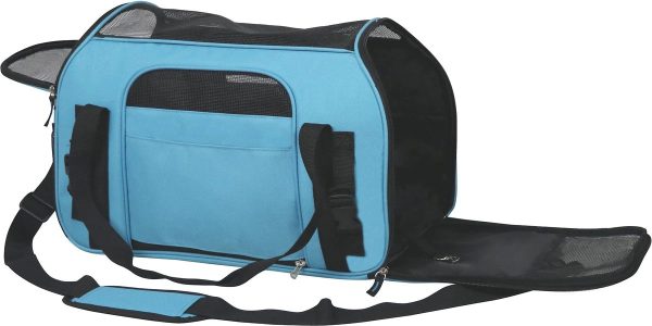 EliteField SoftSided AirlineApproved Pet Carrier Bag, Sky Blue - MadeInUSA - Image 3