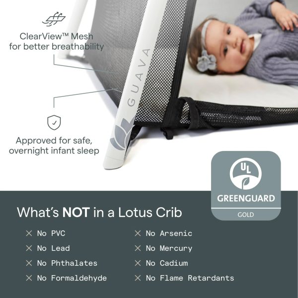 Lotus Travel Crib - Backpack Portable, Lightweight, Easy to Pack Play-Yard - MadeInUSA - Image 8
