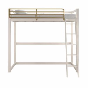 Little Seeds Monarch Hill Haven Twin Metal Platform Loft Bed by Little Seeds Bed Frame Colour: White Wayfair 72"H X 60"W X 79"D Vanities - MadeInUSA