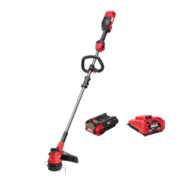 SKIL LT4832C-11 PWR CORE 40 Brushless 40V 15In. String Trimmer w/Smart Load, 2.5Ah Battery & Charger - MadeInUSA - Image 3