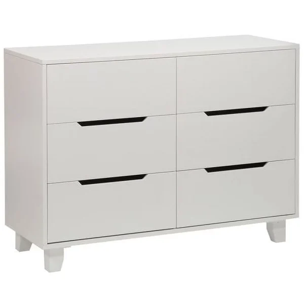 Angel Line Madison 6 Drawer Double Dresser, White - MadeInUSA