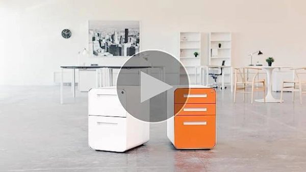 Laura Davidson Furniture Stockpile 2-Drawer Modern Mobile File Cabinet, Commercial-Grade (White) - MadeInUSA - Image 7