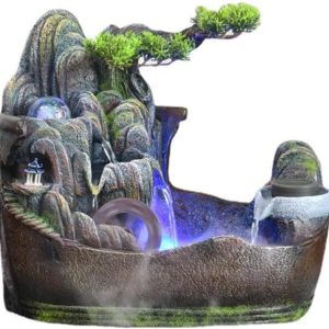 Indoor Fountain Mountain Water Spray Humidification Rockery Fountain Indoor Feng Shui Landscape - MadeInUSA