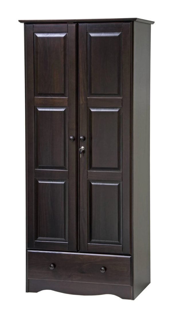 Palace Imports 5643 Flexible Mocha Solid Wood Wardrobe - MadeInUSA - Image 10