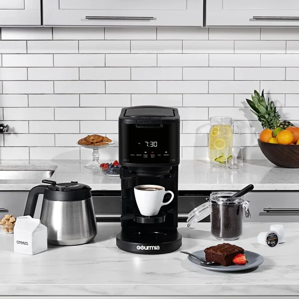 New Gourmia Single Serve + 12 Cup Drip Coffee Maker, Thermal Carafe - MadeInUSA - Image 2