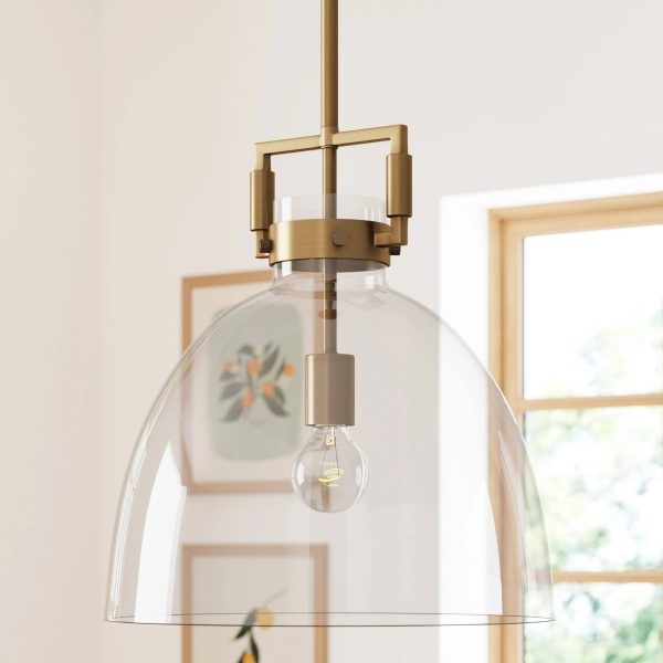 Nathan James Leigh Ceiling Hanging Pendant Light with Oversized Shade and Adjustable Cord - Black Metal - MadeInUSA - Image 2