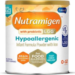 Nutramigen Hypoallergenic Infant Formula with Enflora LGG - Powder 12.6 oz Can 6 Pack - MadeInUSA