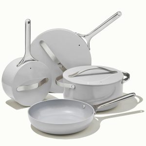 Caraway Non-Stick Ceramic 7 Piece Cookware Set - Gray - MadeInUSA