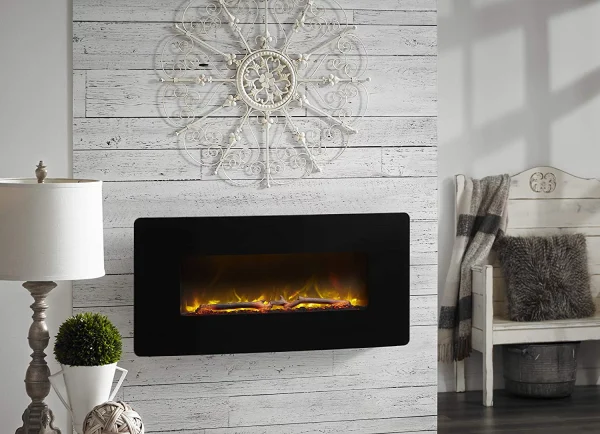 Dimplex Winslow 35"Wall-Mounted Electric Fireplace (Model: SWM3520), 4777 BTU, 120 Volt, 1400 Watt, Black - MadeInUSA - Image 5