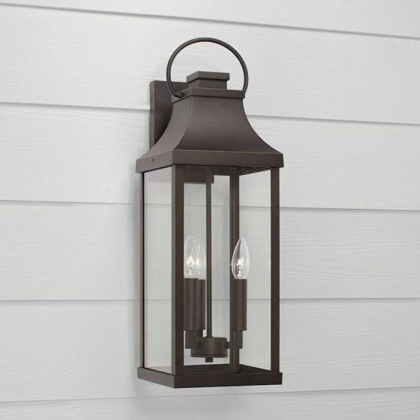 Capital Lighting 946421OZ Bradford 2 Light Outdoor Wall Lantern Oiled Bronze - MadeInUSA - Image 8