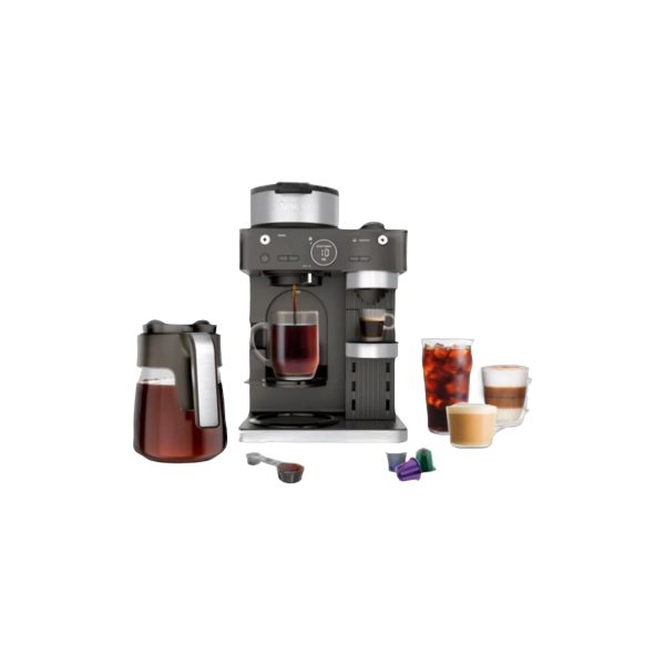 Ninja CFN602 Espresso & Coffee Barista System, Single-Serve Coffee & Nespresso Capsule Compatible, 12-Cup Carafe, Built-In Frother, Black - MadeInUSA - Image 10
