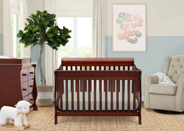 Delta Children Canton 4- in-1 Convertible Crib Grey - MadeInUSA - Image 6