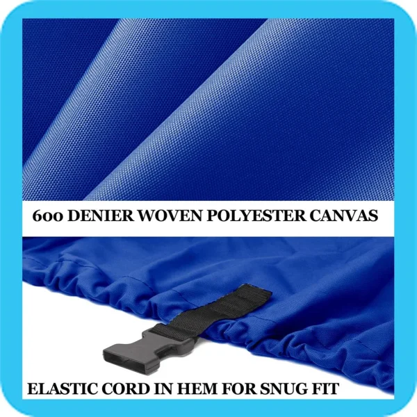 BLUE, GREAT QUALITY BOAT COVER Compatible for SUNBIRD SPL 190 / SPL 191 BOWRIDER O/B 1990 1991 - MadeInUSA - Image 5