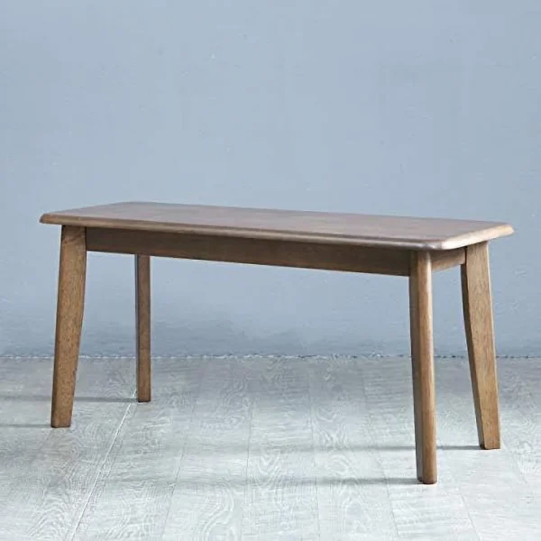 TQNLKGZ Canberra 37.4" Wooden Dining Bench/Mid Century Modern Solid Malaysian Oak Kitchen Bench (Walnut) - MadeInUSA - Image 7