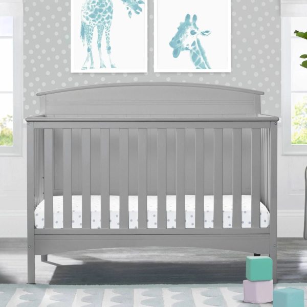 Delta Children Archer 4-in-1 Convertible Crib - Grey - MadeInUSA