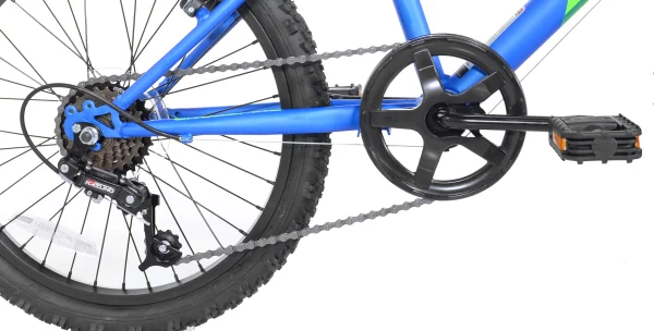 BCA 20 inch Crossfire 6-Speed Boy's Mountain Bike, Blue/Green - MadeInUSA - Image 5