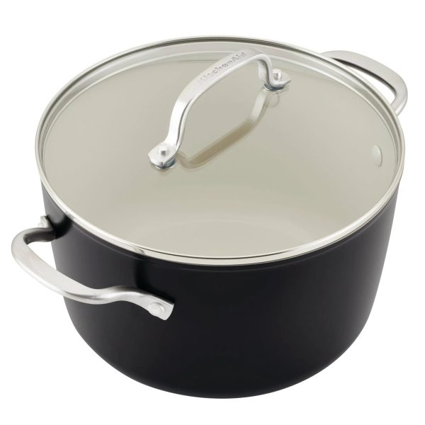 KitchenAid Hard-Anodized Ceramic Nonstick 10-Piece Cookware Set, Empire Red - MadeInUSA - Image 2