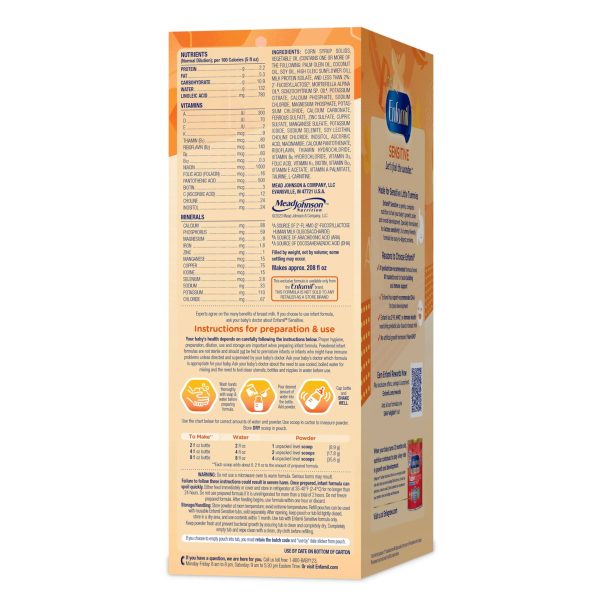 Enfamil NeuroPro Sensitive Baby Formula with MFGM & DHA, 29.4 oz Powder Refill Box - Formulated for Lactose Sensitivity (4 Pack) - MadeInUSA - Image 7