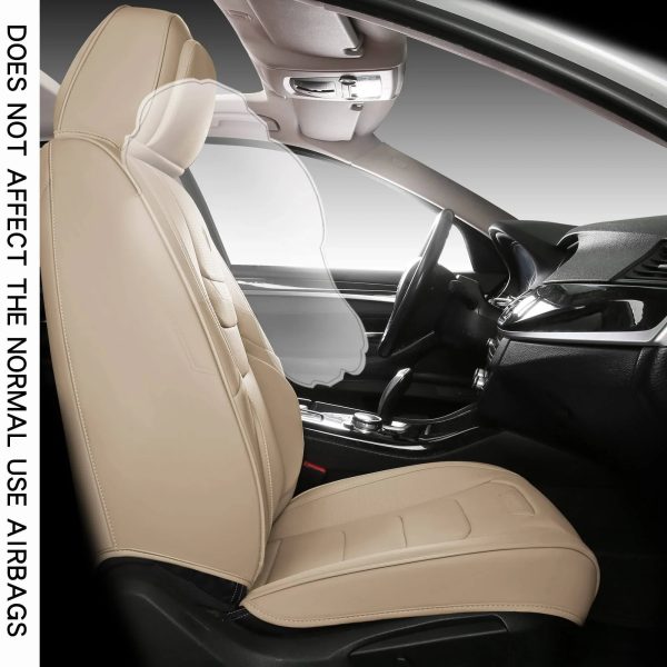 HAITOUR Full Coverage Leather Car Seat Covers Front Pair Universal Fit for Most Cars Sedans Trucks SUVs with Waterproof Leatherette in Automotive XT01 - MadeInUSA - Image 5