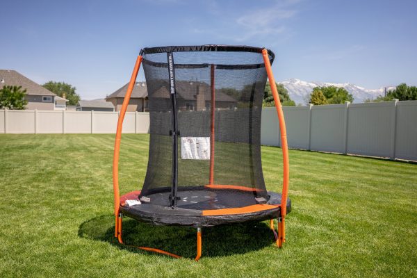 Bounce Pro 6-Foot Trampoline, with Enclosure and Mini Flash Light Zone, Orange - MadeInUSA - Image 2